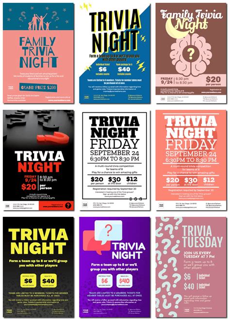 1.6K+ Free Trivia Night Poster Templates .